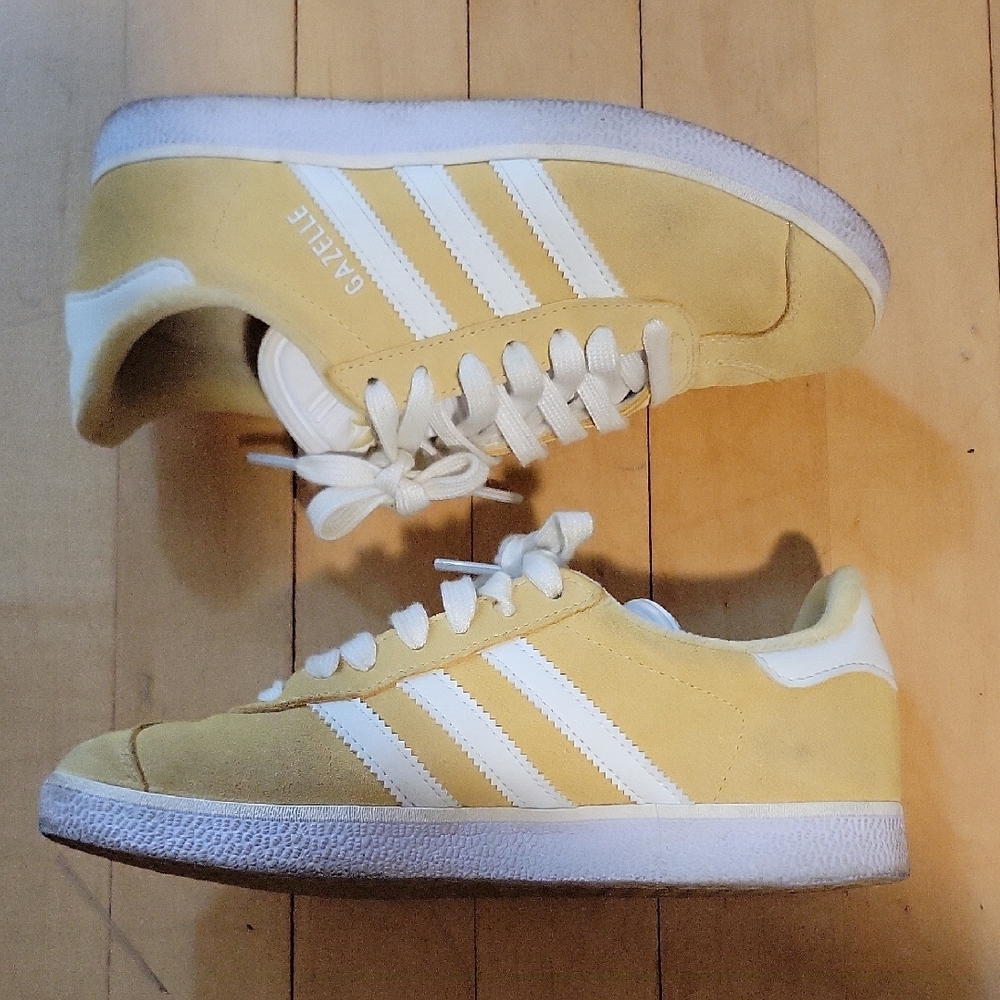 Adidas Butter Yellow Suede Gazelle Sneakers - 6 - Picture 3 of 9
